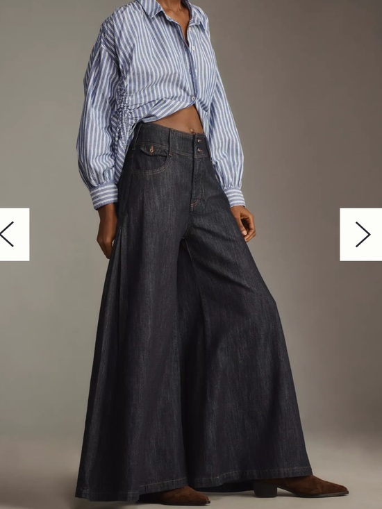 Pilcro Denim - Anthropologie Pilcro Dramazzo Ultra Wide-Leg Jeans Palazzo Denim Sz 25 🧡🎀
